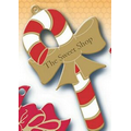 Candy Cane Shape Ornament (3 1/2"x2") - Imported
